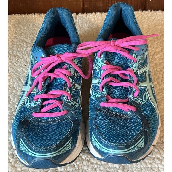 ASICS Gel-Excite 3 Aqua Blue Pink Running Shoes Sneakers T5B9N Women Sz 8.5 - Picture 3 of 6